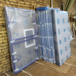 Щит баскетбольный поликарбонат 15мм 1800х1050мм, игровой с основанием